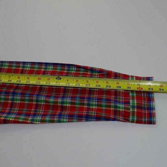 Polo Ralph Lauren Men Classic Fit Red Plaid Button Down Shirt XL 17.5 Christmas - Picture 12 of 13